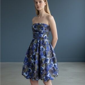 Donna Rico Strapless Floral Dress